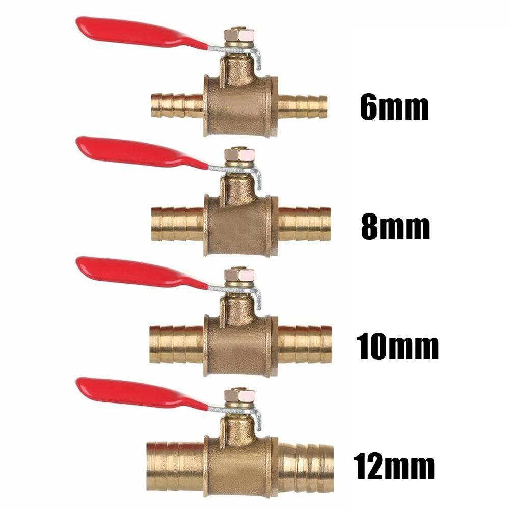 High Quality Brass Ball Valve 6/8/10/12mm Ball Valve High Quality Inline Brass Shut-off Ball Valve