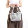 Cuco Metallic Knit Tote Bag 2513112001 Silver (906)