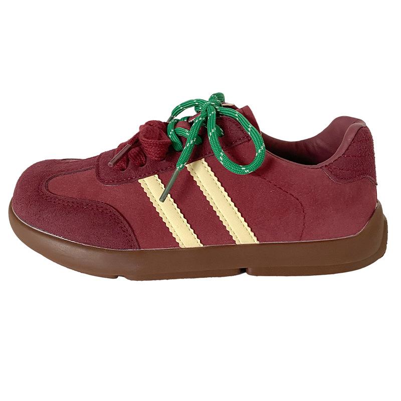 

A9862 latex insole/cold dipping process mango head platform popular board shoes women s shoes German training shoes casual shoes lightweight 40 бордовий