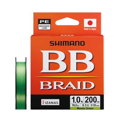 SHIMANO BB Braid PE Line 200m Mantis Green LD-M64Y 1.0