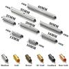 50pcs Fastener Tube Crimp End Caps Slider Clasp Bracelet Buckles for DIY Connectors Loom Jewelry Making Findings Accessories