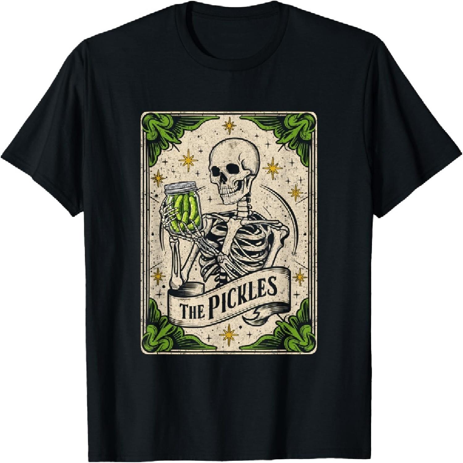 The Pickles Tarot Card Skeleton Canning Season Gardener T-Shirt XXXXXL разноцветный