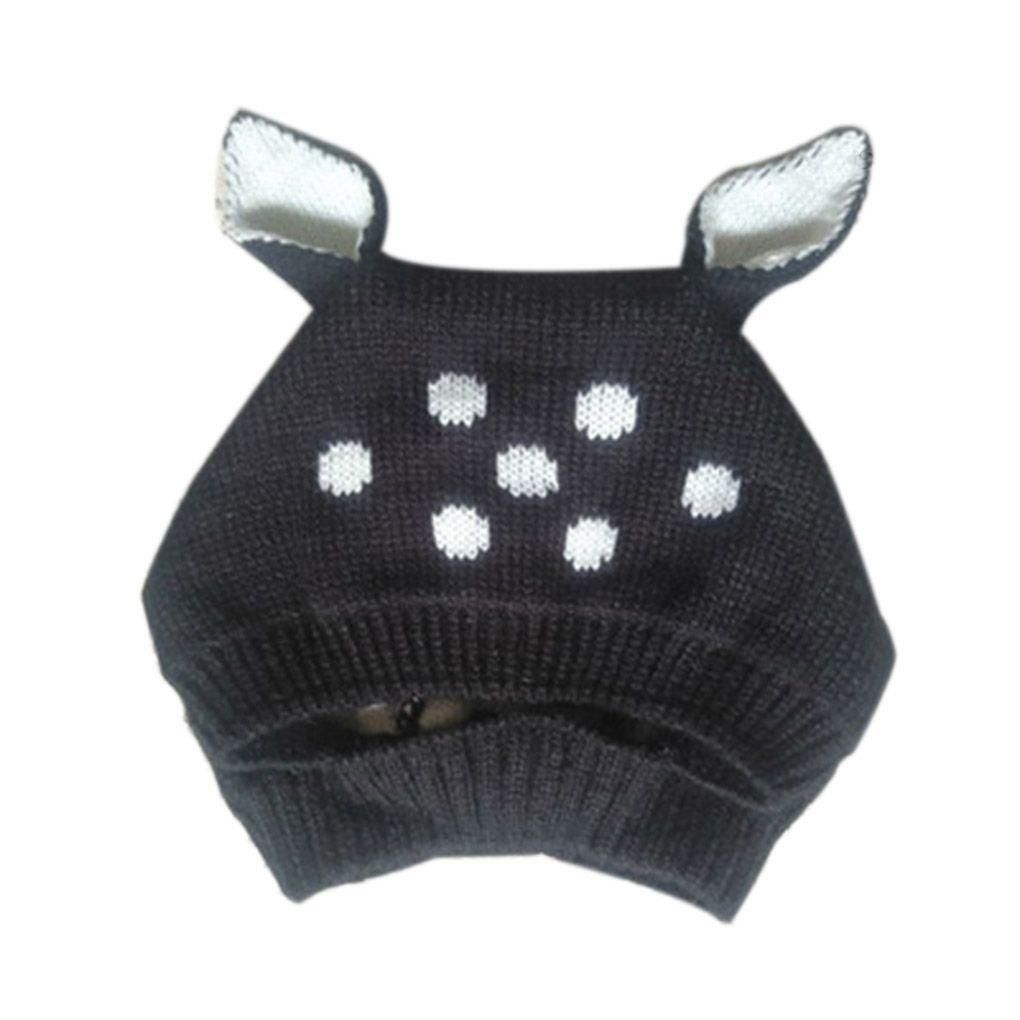 

Детская шапка-бини в форме оленя для мальчиков и девочек, теплая, с защитой ушей