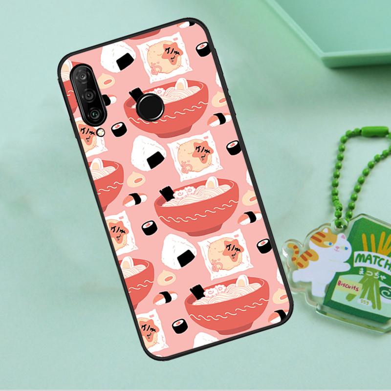 Sushi Maki Rice Kitchen Food Cute For Huawei Nova 12i 12s 7i 8i 11i 9 10 SE Y90 Y60 Y70 Y72 Y61 Y91 P30 P40 Lite P60 Pro Case