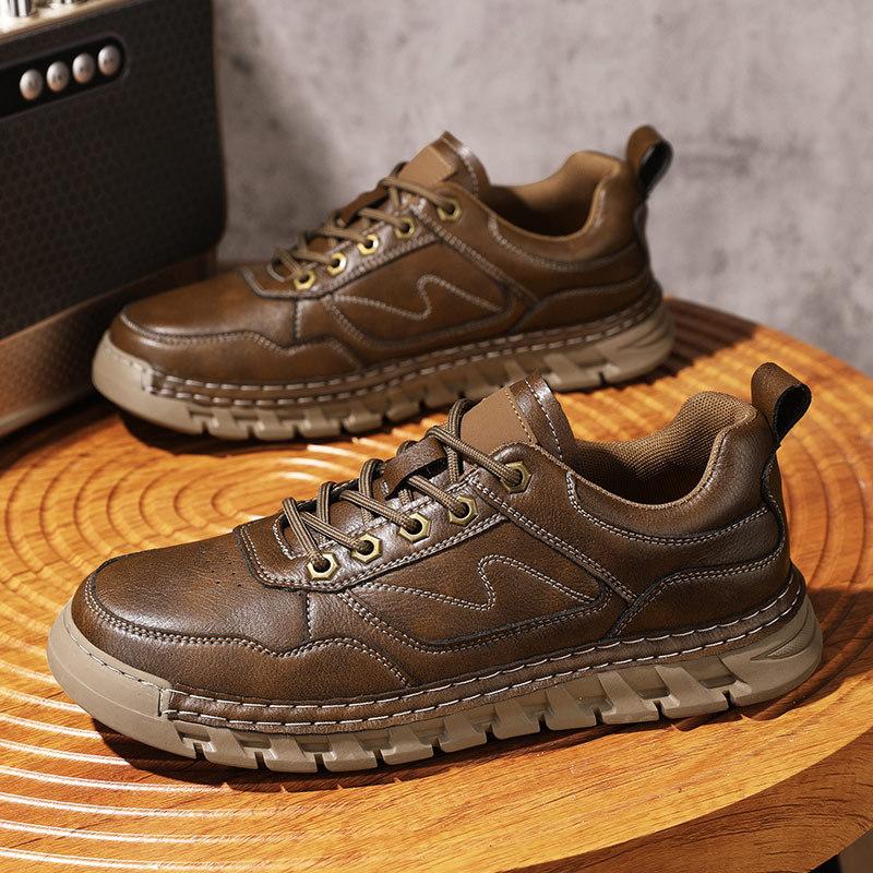 Autumn new shoes business dress handmade leather shoes large size casual shoes