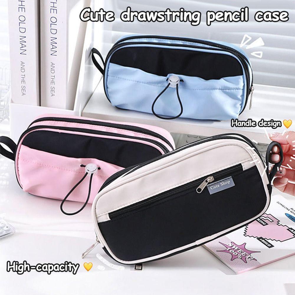 Large Capacity Pencil Pouch Portable Pen Bag New Stationery Organizer  School Supplies