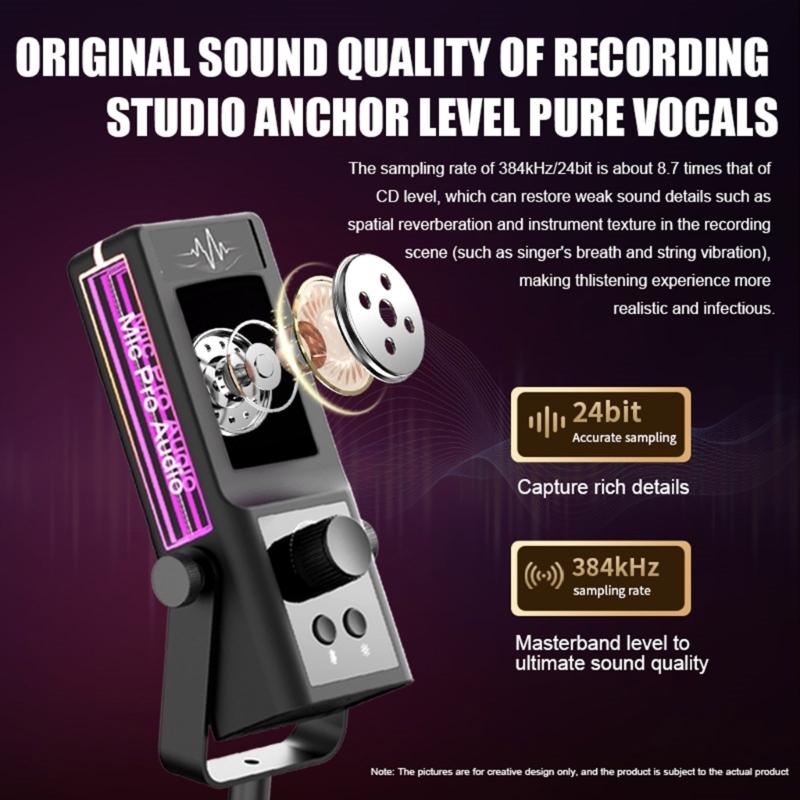 Gaming Microphone With Advanced Noise Cancellation For Clear Recording In Live Streaming Mobile Applications