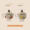 Chinese Retro Ceramic Single-Serve Stew and Soup Pot with Lid