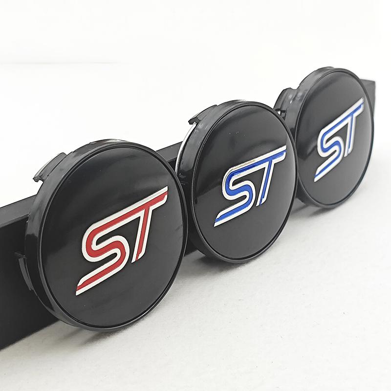 4pcs 60mm ST Line Car Wheel Center Hub Caps Rim Cover For Ford Focus Mondeo Mustang Fiesta Kuga MK2 Everest Escape Accessories