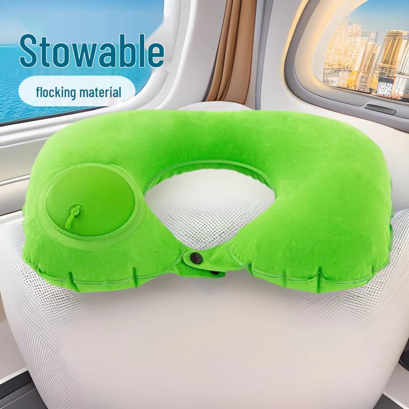 Portable Inflatable U-Shaped Travel Neck Pillow