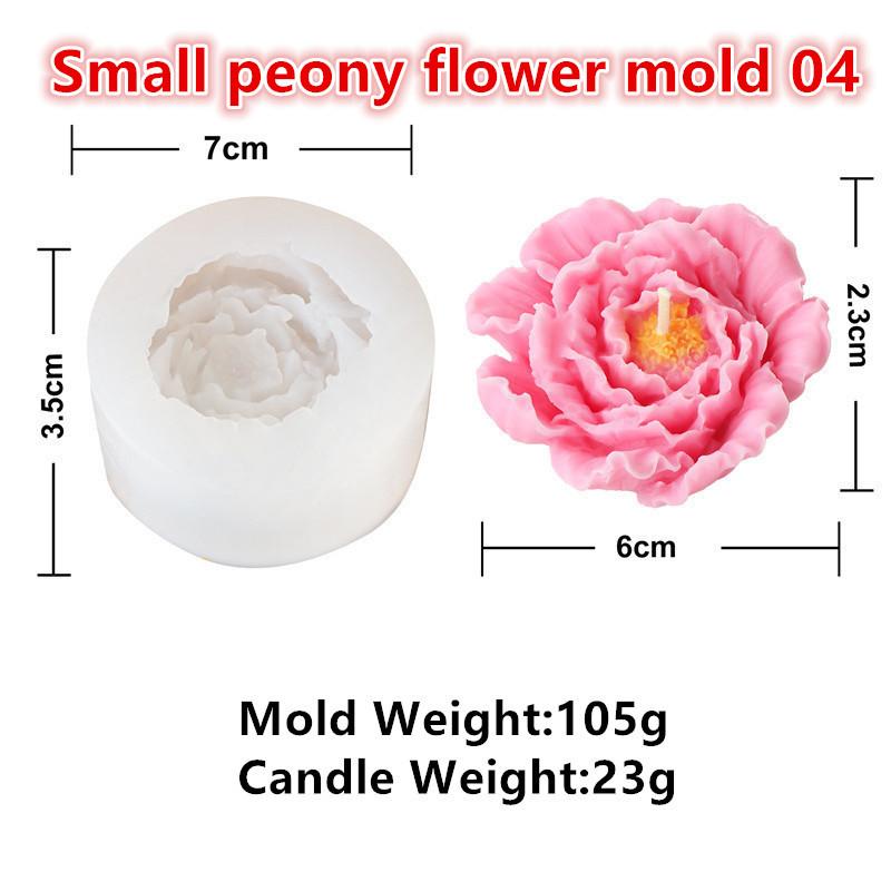 

3D Lotus candle Silicone mold Blooming flowers Candle silicone mold Rose Peony flower cake chocolate resin home decoration
