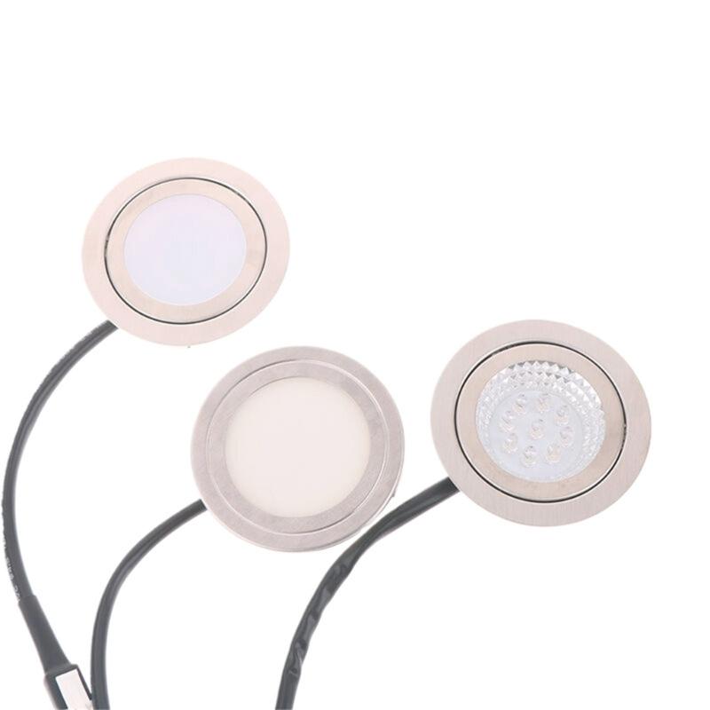 69mm Range Hood Light Round LED Bulb 12V 1.5W Kitchen Cooker Light Lamp Cabinet Closet Cupboard Light Energy Saving
