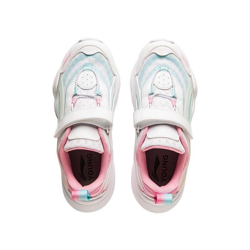 Li Ning Kids Sports Lifestyle Series Aurora Synthetic Leather Fabric Fashion Comfortable Casual Shoes Kids Casual Shoes YKCQ274-10