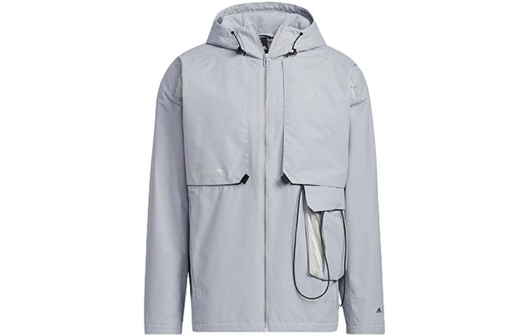 Adidas Jackets Men s Gray Hooded Moderate Other HM7465 L