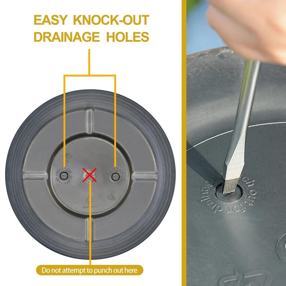 Recycled PP Resin Planter with Drainage Holes UV Resistant Lightweight Indoor Outdoor Flower Pot Easy Care Perfect Succulents