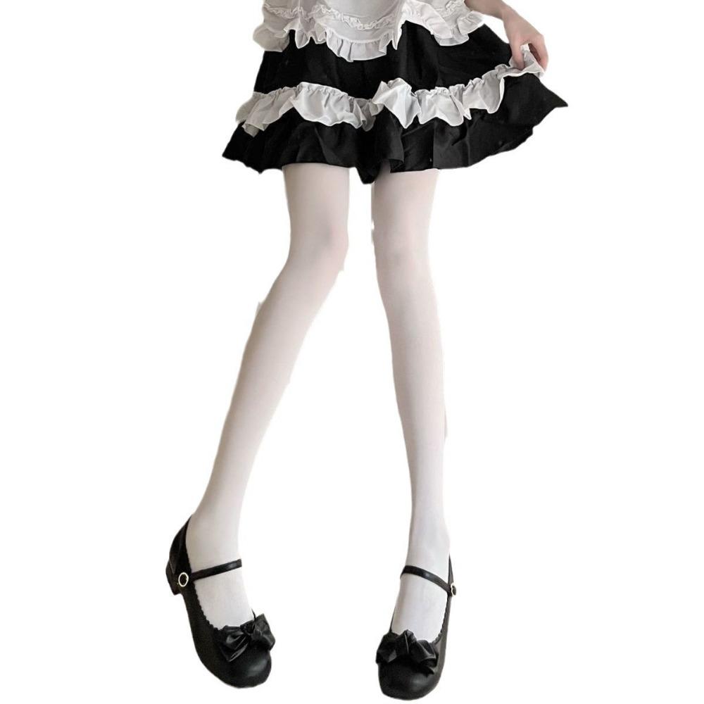 Pure Desire White Stockings Schoolgirl Lolita Socks Girl Milk White Soft Sister Pantyhose Anti-hook Ins Summer