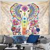 Exotic Bohemian Elephant Tapestry Boho Mandala Tapestry Tribal Ethnic Elephant Wall Tapestry for Bedroom Living Room Dorm Decor