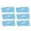 6PCS Microfiber Hdbands Soft Elastic Bowknot Hair Bands for Makeup Face Washing Sports Supplies
