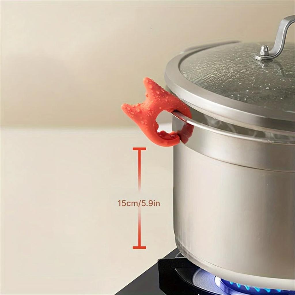Silicone Pot Clip Spoon Holder, Utensil Rest, Silicone Spoon Rest, Non- Spoon Holder Stove Organizer, Steam Releaser