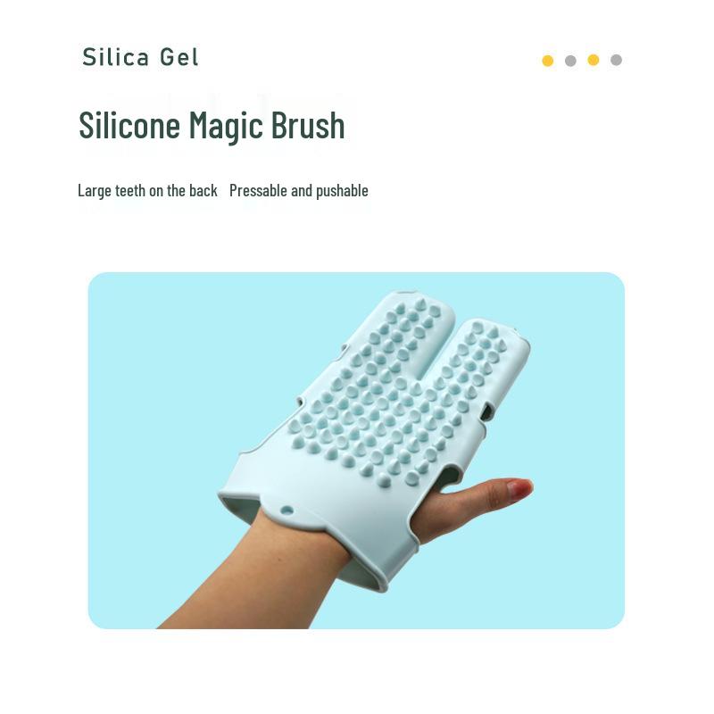 Silicone Meridian Massage Brush - Universal Soft Glove for Essential Oil Body Bath & Beauty