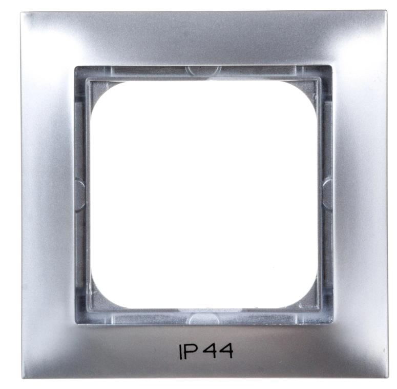 Impresja Single Frame For IP44 Switches Silver Rh-1Y/18