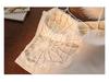 Women's White Strapless Camisole: Summer Innerwear with Built-in Bra Pads, Spiderweb Back Design for a Sweet and Spicy Look