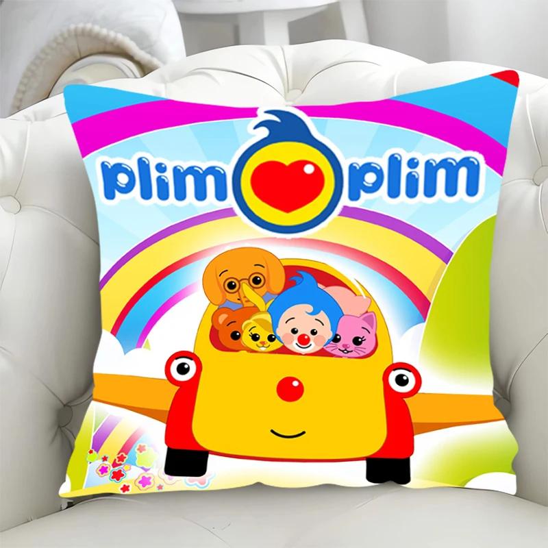

Cushion Covers 45x45 P-Plim Plim Decorative Pillowcases 40x40 Fall Decor Lounge Chairs Pillow Hugs Short Plush Duplex Printing 18x18Inch