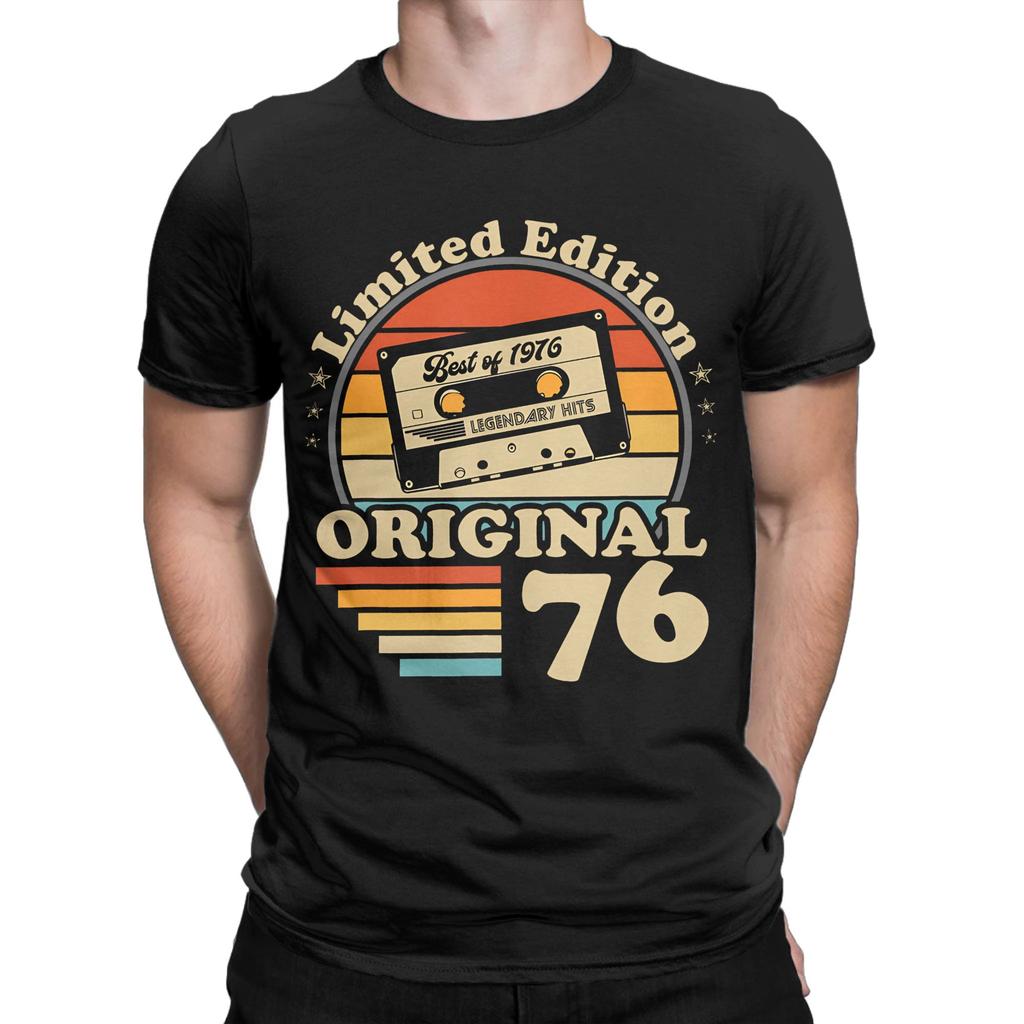 Vintage 1976 Limited Edition TShirt Summer  Cotton T Shirts For Couple Fashion Casual Tshirt ShortSleeved Streetwear Tops