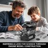 Mould King 10205 V12 Engine Building Working Car Engine STEM Educational DIY Engineering Gift for Adults and Kids Blocks, 733+ Pieces, Model, Kit,