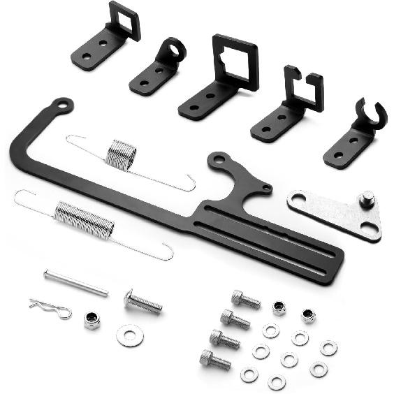 304147 EZ EFI Adjustable Throttle Cable Mount Kit For GM 700R4 And TH350 Automatic Transmissions - Durable Throttle Cable Bracket, Compatible With