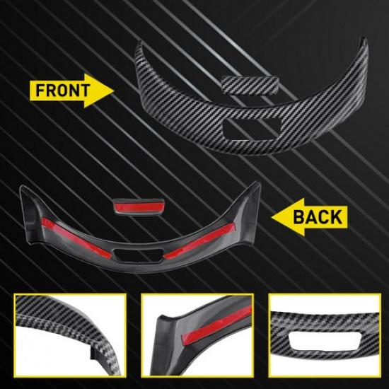 Carbon Fiber Center Armrest Box Cover Button Trim For Benz C GLC Class 2015-
