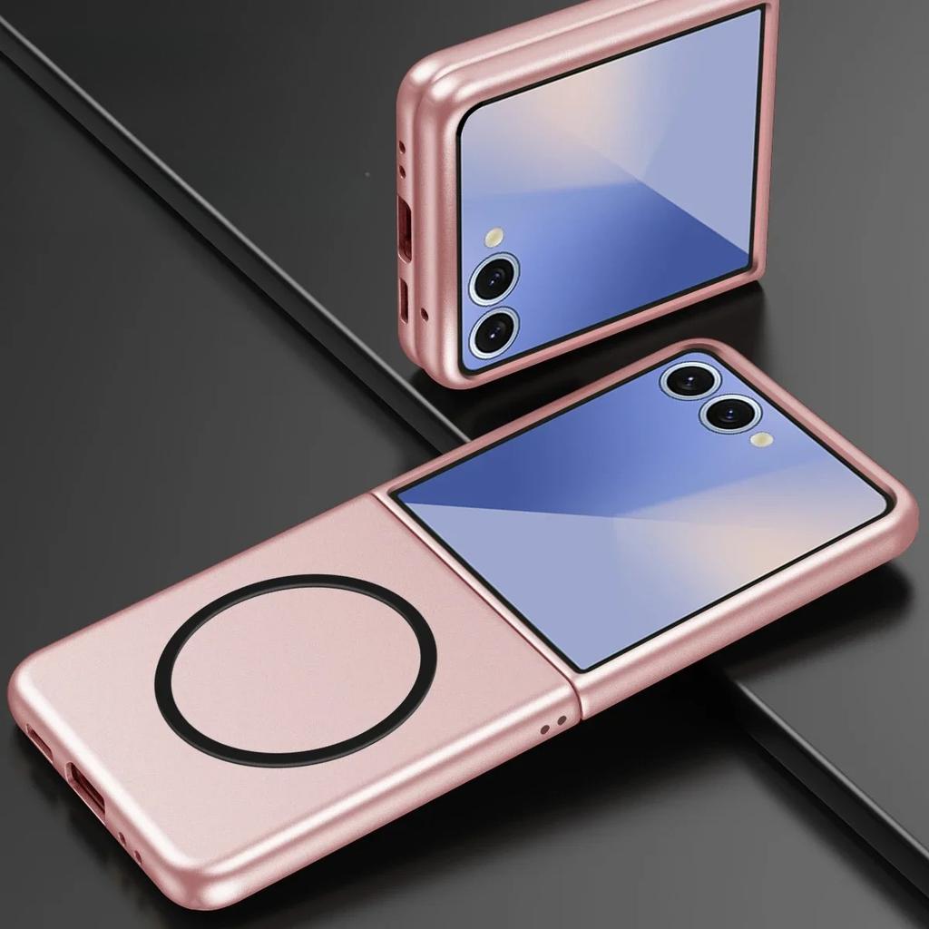 Slim Magnetic Phone Case for Samsung Galaxy Z Flip 7 FE 6 5 4 3 Flip7 Flip6 Flip5 Flip4 5G Matte Protective Hard Cover