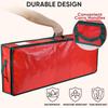 101*36*14cm Christmas Wrapping Paper Storage Bag Flexible Partitions Pockets Large Capacity Handle PE Gift Wrap Organizer Bag