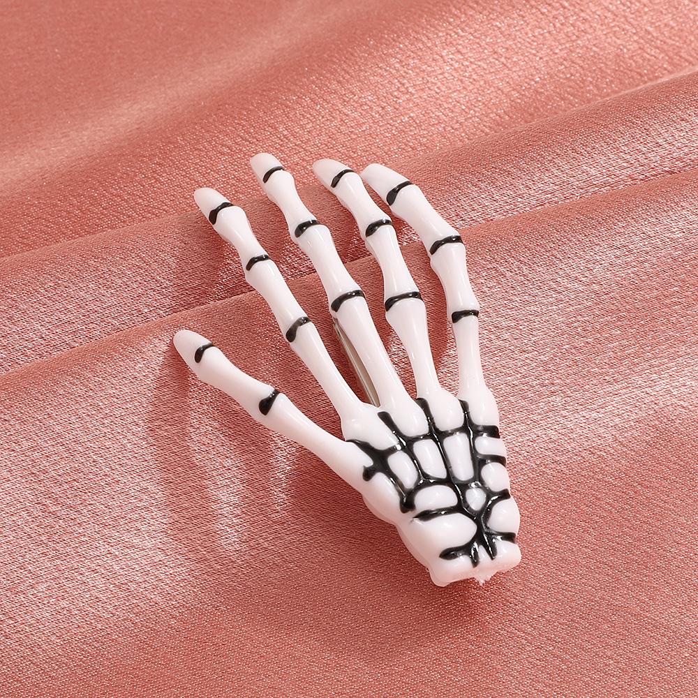 Harajuku Gothic Skull Hand Bone Hair Clip - Bloody Skull Grip