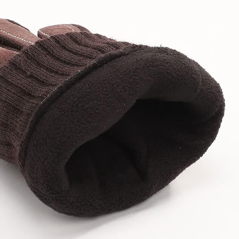 Jin Gu Lao KCAA-233 Men's Winter Pigskin Riding Gloves
