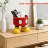 High Appearance Coffee Table with Remote, Key, and Mickey Figurine Desktop Storage