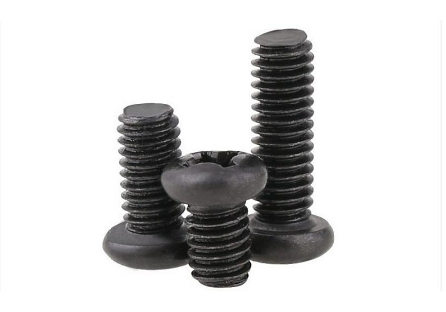 Black Zinc Plated 304 Stainless Steel Phillips Pan Head Machine Screw M2 M2.5 M3