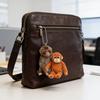 Monkey Keychain 2D Acrylic Cute Monkey Holding Plush Toy Hanging Pendant for Backpack Purse Car Keys Aceessory
