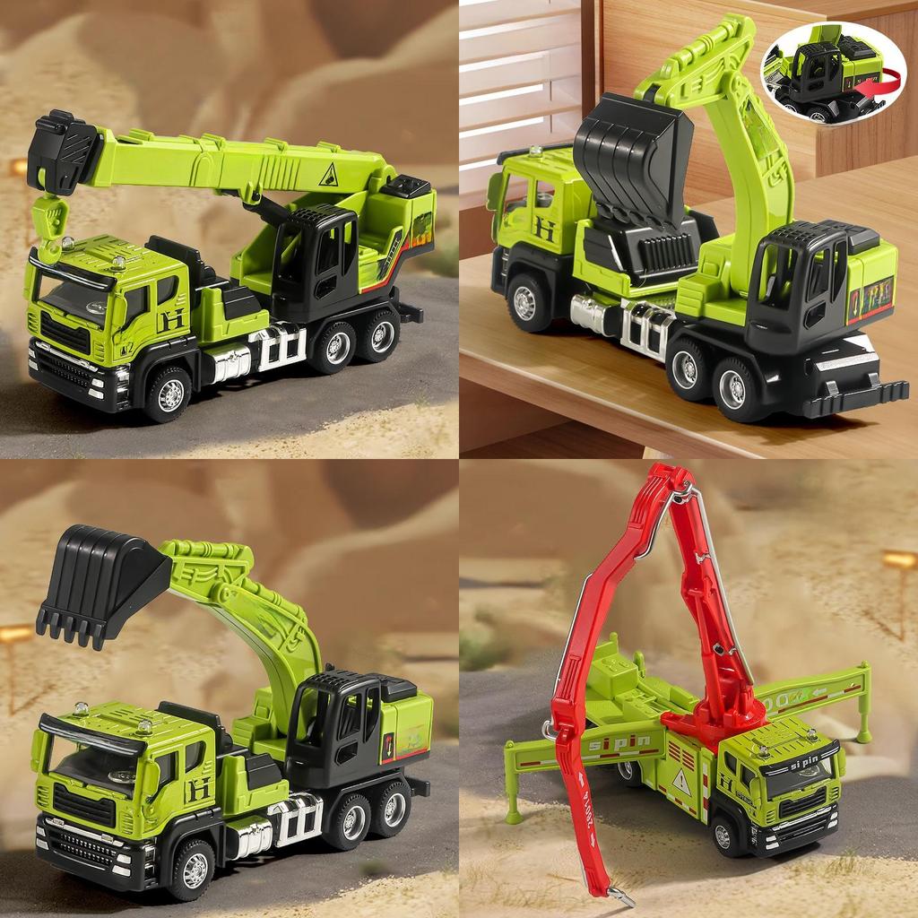 Construction Vehicle Toy Set With Alloy Material And Inertia Drive For Kids Age 3