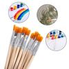 10pcs Calligraphy Wood Handle Art Supplies Paint Brushes Hook Line Pen Drawing Brush Painting Pen