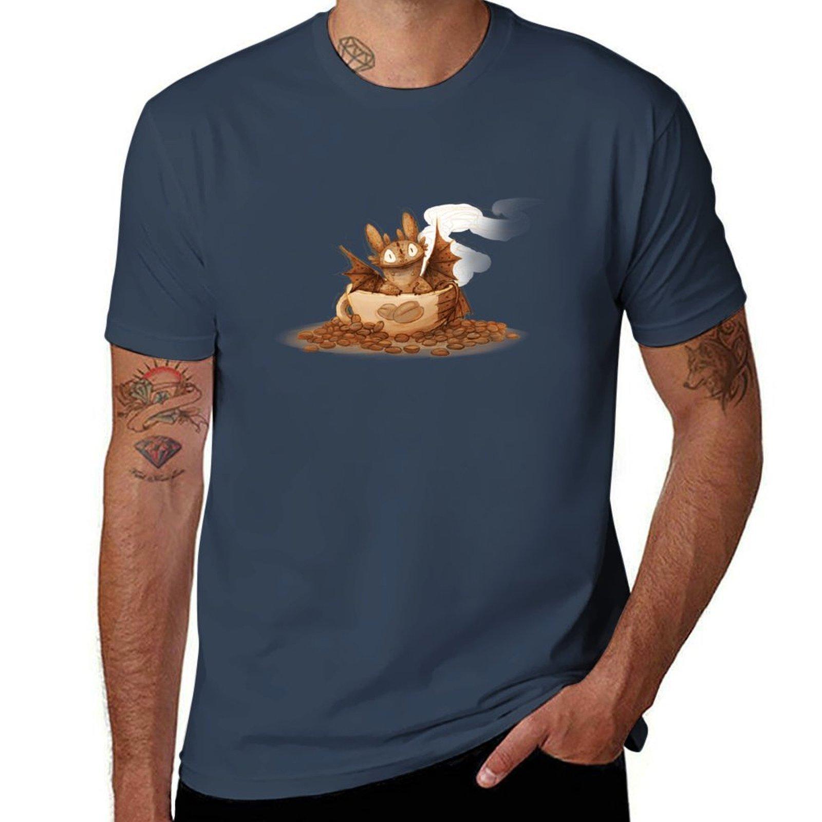 Dragon Cup Tshirt Daily Wear Plain Short Sleeve Shirt S