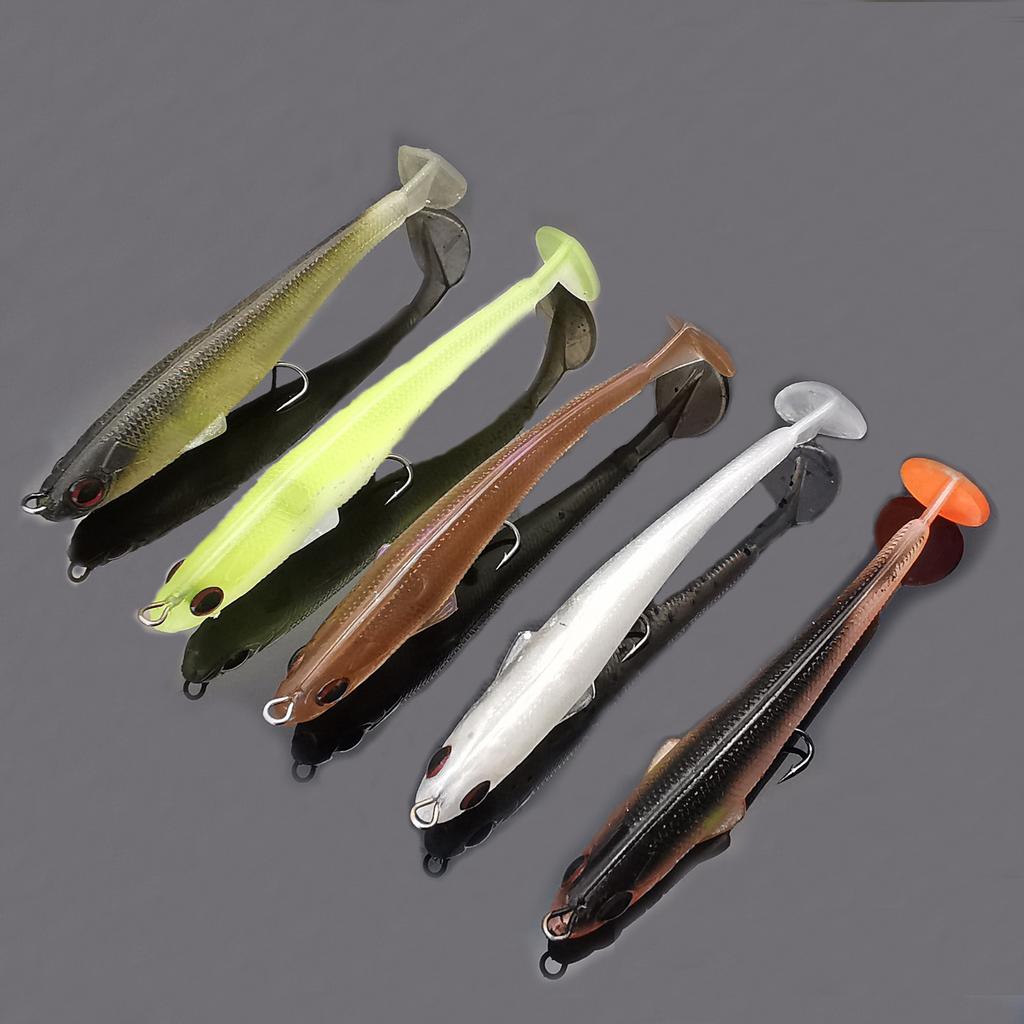 5pcs Soft Fishing Lure Kit Soft Swimbait for Bass Fishing,Premium Fishing Bait for Freshwater Saltwater