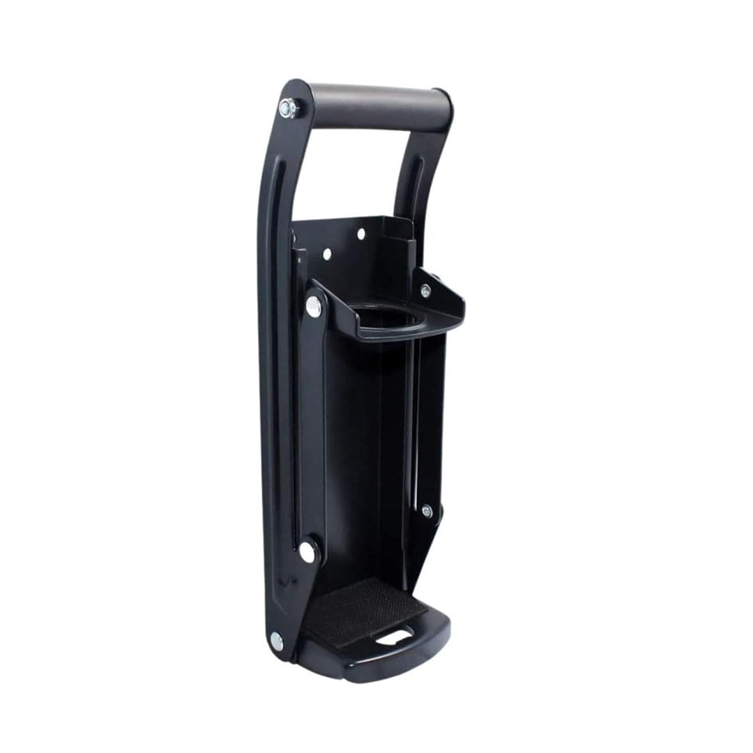 

[ArkreaM] Can Crusher, Wall-Mounted, Vertical Type, for Home Use, Fits 12oz and 16oz Aluminum Cans, Space-Saving, Black