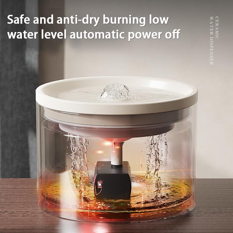 Ultra-Quiet Pet Cat Automatic Water Dispenser for Dogs Flowing Silent Circulation Filtration Ceramic Water Feeder Pet Products