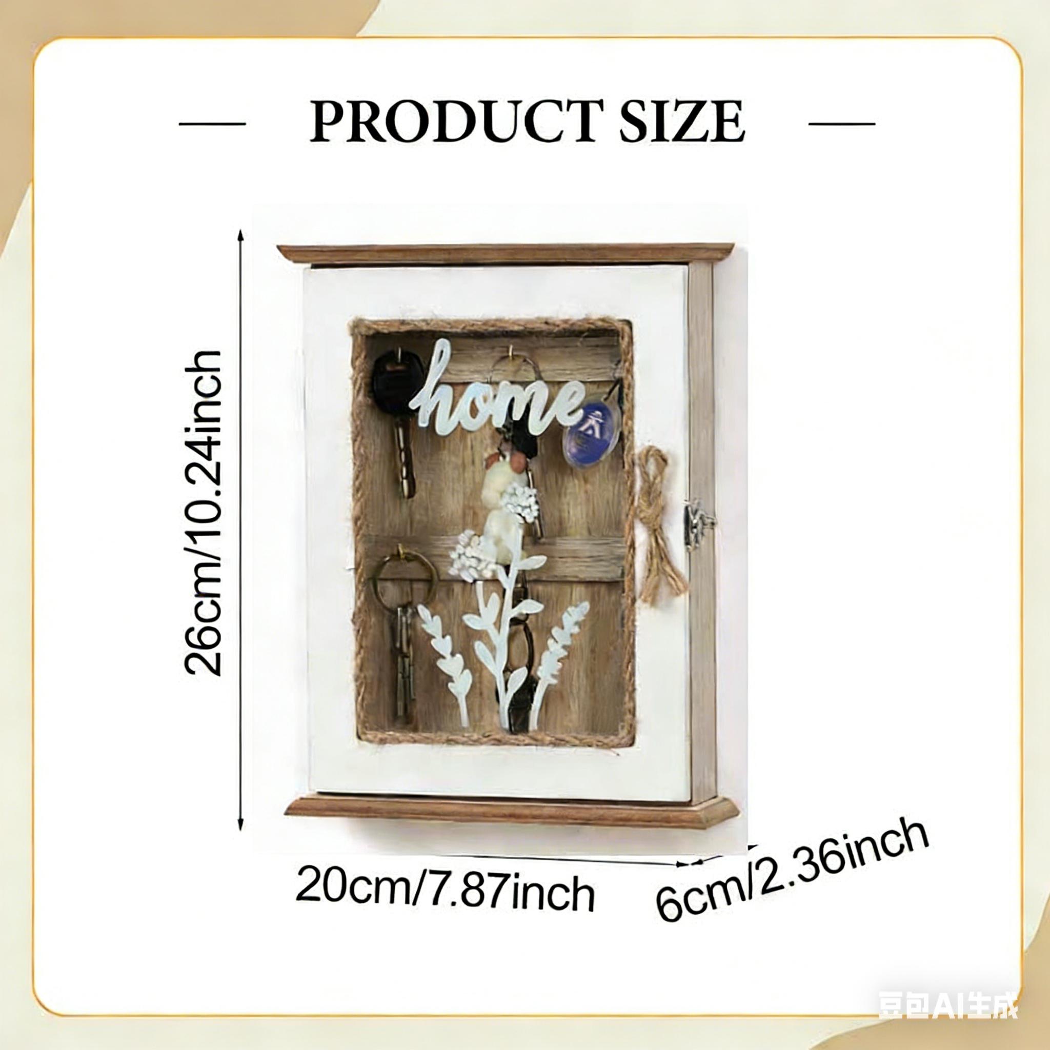 Wall-mounted Key Storage Box Wood Key Storage Box Cute Decoration Room Home Decor Wall Mounted Car Key Hanger