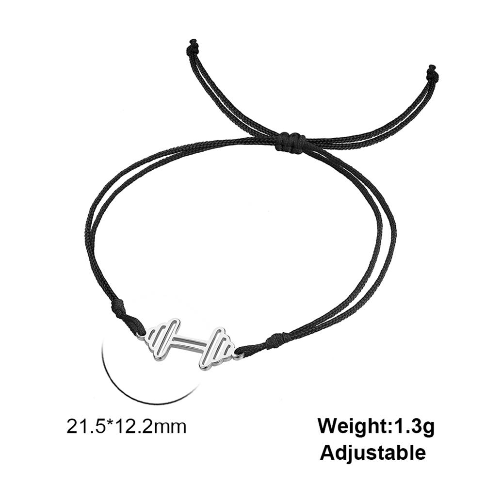 

Cazador Exercise Sport Heartbeat Dumbbell Charm Bracelet for Women Stainless Steel Jewelry 2026 Box Chain Bracelet on Hand Gift 17-22cm
