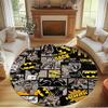 Superheroes Print Round Rug, Washable Floor Carpet, For Entryway Dorm Laundry Room Office Study, Home Decor Birthday Christmas Gift