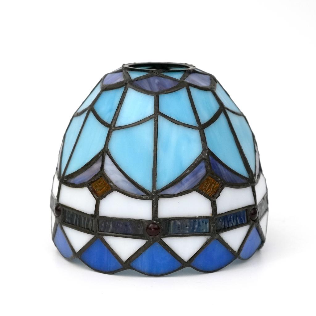 Glas-Fächerlampe im mediterranen Stil, Wandlampe, Kronleuchter-Ersatzlampenschirm 6 Zoll Buntglas einzelner Lampenschirm