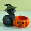 Vintage Pumpkin Candelabra Cartoon Ghost Candlestick Halloween Candle Holder  Table Centerpiece