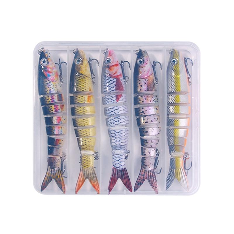 Fishing Lures Multiple Sections Baits Fishhooks Saltwater 3D Artificial Fishing Lures Segment Swimbait Fishing Tackle